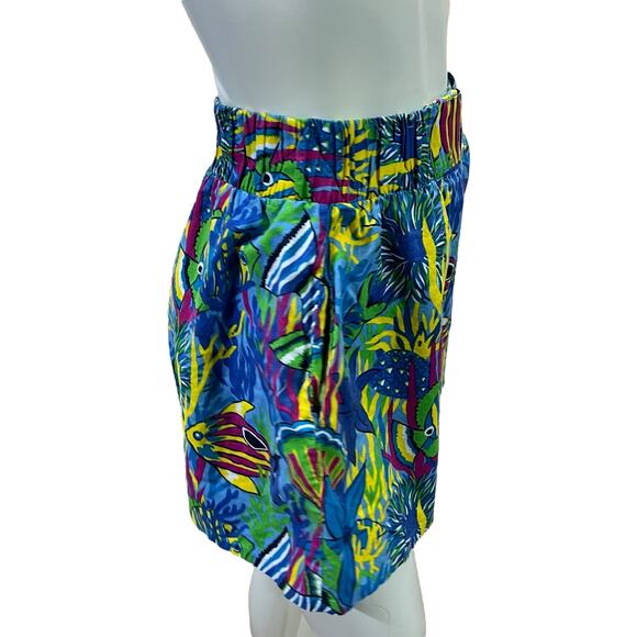 Vintage 1980s Cristina’s Tropical Fish High-Waist Shorts medium - Picture 4 of 16